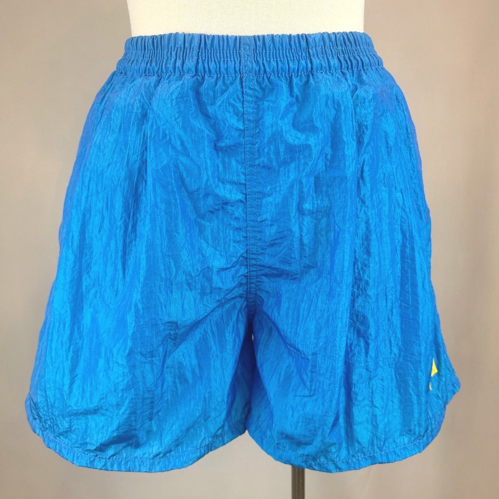 Vintage BIG DOGS (M) Blue Nylon Track Nylon Shorts 90s Surf Skate Streetwear USA